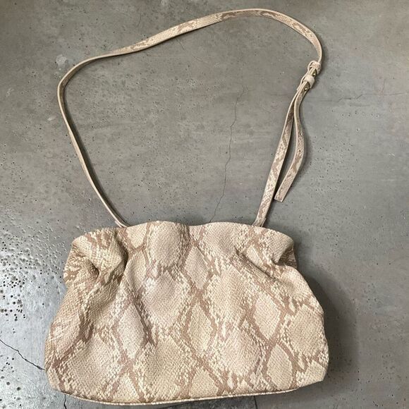 Anthropologie Jory Snakeskin Handbag - Picture 1 of 9